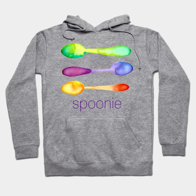 Spoonie (Three Watercolor Spoons) Hoodie by KelseyLovelle